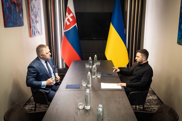 Stretnutie Fica so Zelenským. (zdroj: Úrad vlády Slovenskej republiky)