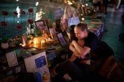 Pieta za Izraelčanov v Tel Avive, ktorí boli zabití pri útoku Hamasu 7. októbra 2023.