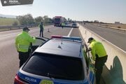 Z policajnej akcie na diaľnici D1.