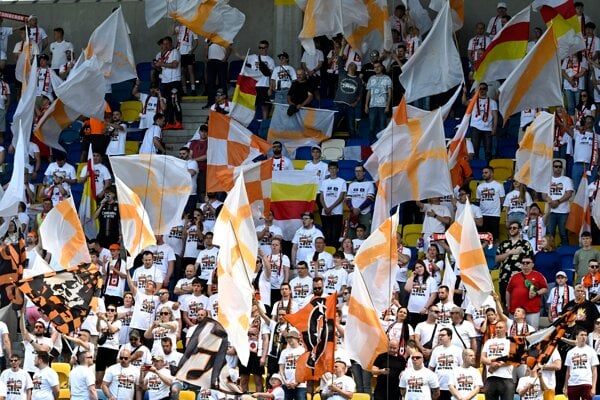 Fanúšikovia MFK Ružomberok.