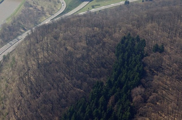 Masív je najsevernejším výbežkom pohoria Javorie a od Pustého hradu je oddelený zlomovým pásom, v ktorom tečie rieka Hron. Z juhu vrch lemuje hlavná cesta Bratislava – Košice, zo západu rýchlostná cesta Bratislava – Banská Bystrica. Južnú a východnú časť masívu tvoria strmé svahy a bralnaté steny. 