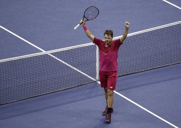 Wawrinka slávi postup do finále US Open.