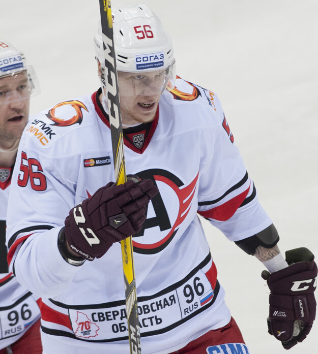 Na snímke slovenský reprezentant Michal Čajkovský (Avtomobilist).