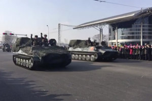 Prehliadka v Pchjongjangu.