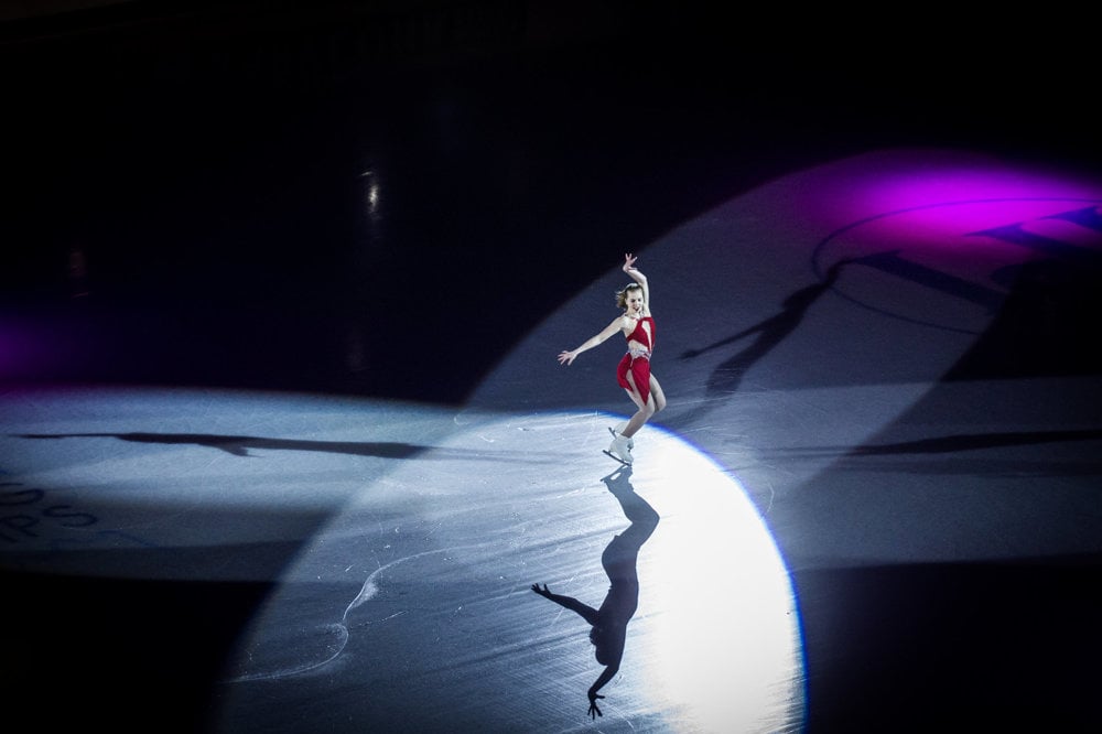 Slovenská krasokorčuliarka Nicole Rajičová počas exhibície.