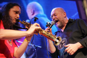 Peter Lipa a Miško Žáček na Bratislavských jazzových dňoch v roku 2008.