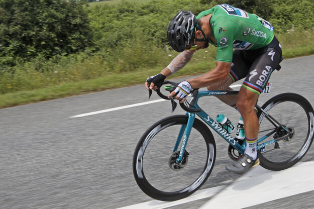 Peter Sagan počas 19. etapy na Tour de France 2018.
