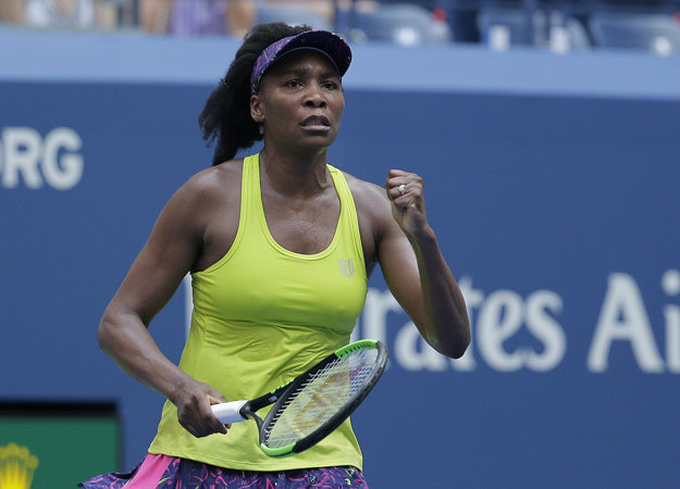 Venus Williamsová sa raduje z víťazstva.