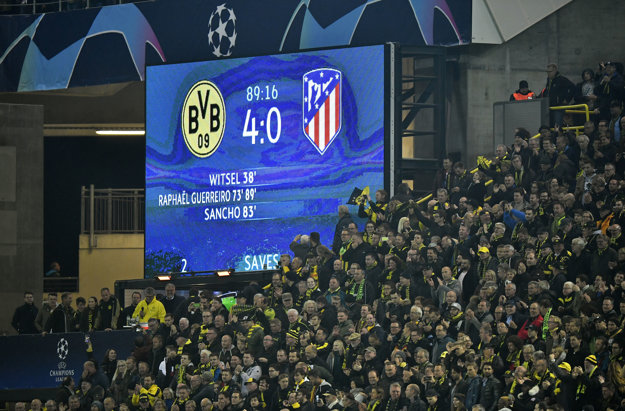 Medzi prekvapenia večera patrila vysoká výhra Dortmundu nad Atléticom Madrid.