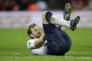 Harry Kane po strete s Philom Jonesom.