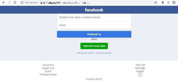 Takto vyzerá falošná prihlasovacia stránka, ktorá láka údaje od obetí.
