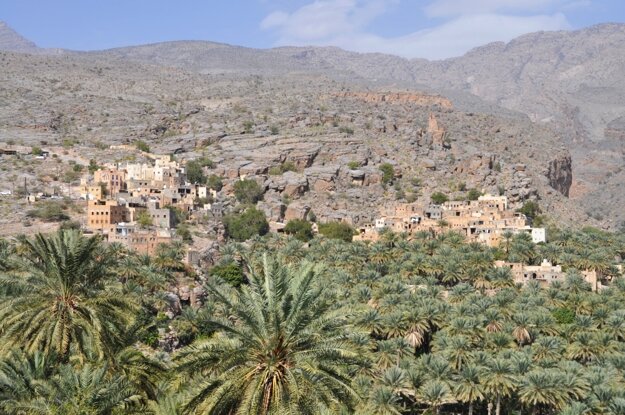 Dedinka Misfat al Abrayeen v pohorí Jebel Achdar