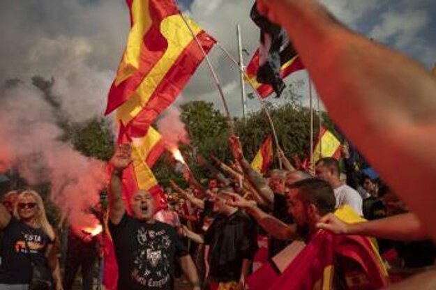Protesty v Barcelone.