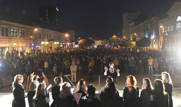 Protest v Košiciach.