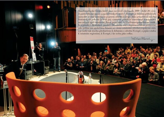 Václav Havel bol hosťom Stredoeurópskeho fóra v roku 2009.