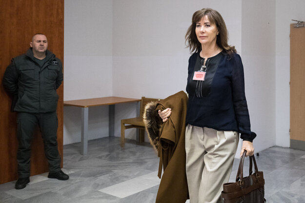 Oľga Valková na súde.