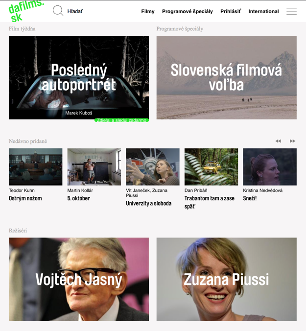 Streamovací portál DAFilms.sk