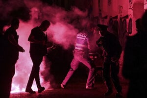 Polícia zasahuje v Lipsku. 