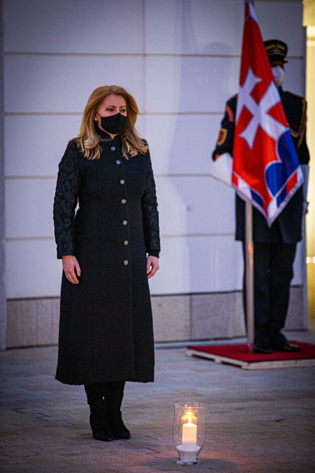 Prezidentka Zuzana Čaputová si uctila obete pandémie.