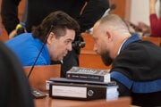 Obžalovaný Marian Kočner s advokátom Marekom Parom.