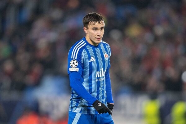 David Strelec v drese ŠK Slovan Bratislava.