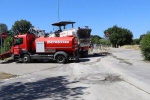 Oprava cesty na Tatranskej ulici.