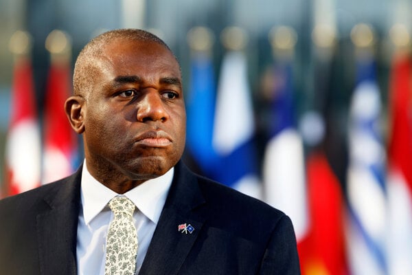 Britský minister zahraničných vecí David Lammy.