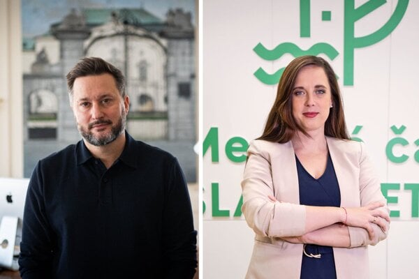 Primátor Matúš Vallo a zastupujúca starostak Petržalky Iveta Jančoková 