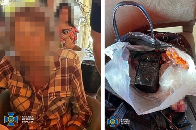Zadržaná Ukrajinka z Kyjeva prišla do kaviarne s improvizovanými výbušninami. (zdroj: SBU)