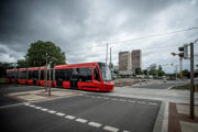 Električka v Petržalke. 