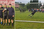 Víťazom 3. ročníka Lesňanskej penalty sa stal Jakub Klimčík (na ľavej fotke v strede).