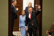 Nový poľský prezident Karol Nawrocki a jeho manželka Marta. 