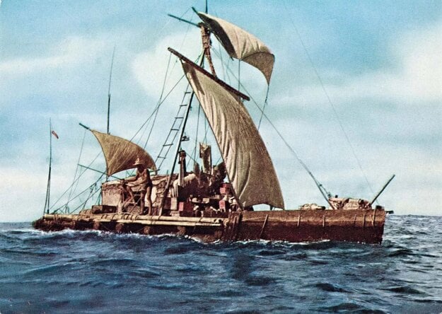 Kon-Tiki. (zdroj: National Library of Norway)
