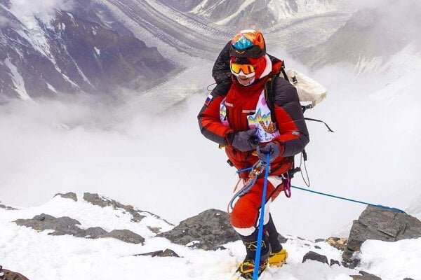 Lenka Poláčková počas expedície na K2.