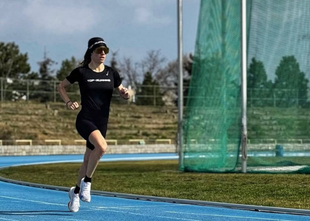 Romana Jančička Komárňanská počas tréningu