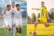 FC Nitra má po štyroch kolách 12 bodov, Levice desať. Vpravo Kristián Petrík. 