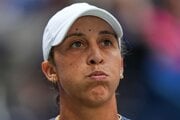 Americká tenistka Madison Keysová počas zápasu 1. kola ženskej dvojhry proti Mexičanke Renate Zarazuovej na  US Open.
