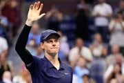 Jannik Sinner po víťazstve v semifinále dvojhry na US Open 2025.