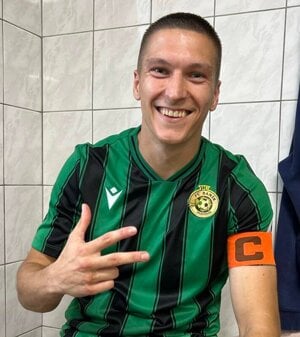 Boris Polevka po hetriku (zdroj: FC Baník Prievidza)