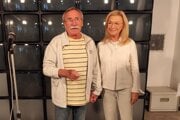 Pavel Zedníček a Jana Paulová v Galérii Jabloň v Prievidzi.