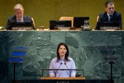 Predsedníčka Valného zhromaždenia OSN (VZ OSN) Annalena Baerbocková.