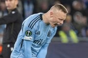 Emócie futbalistu Slovana Bratislava Nina Marcelliho v zápase proti Racingu Štrasburg.