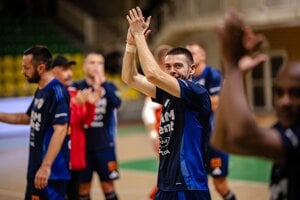 FUtsalisti Lučenca. Na snímke v strede Igor Leovski.