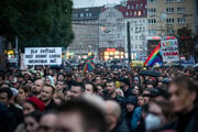 Pochod za odsúdenie nenávisti voči LGBTI komunite v Bratislave 14. októbra 2022.