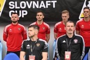 Pavel Kamesch počas finále Slovenského pohára 2022 (vpravo dole).