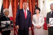 Japonská premiérka Sanae Takaičiová a americký prezident Donald Trump.