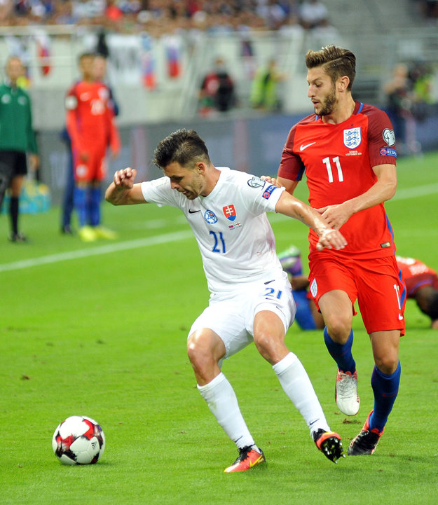 Michal Ďuriš (vľavo) nastúpil na svoj tridsiaty reprezentačný zápas.