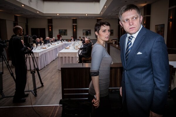 Beatrice Szabóová ešte vo funkcii hovorkyne premiéra Roberta Fica.