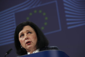 Eurokomisárka Věra Jourová. 