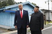 Americký prezident Donald Trump a líder KĽDR Kim Čong-un.